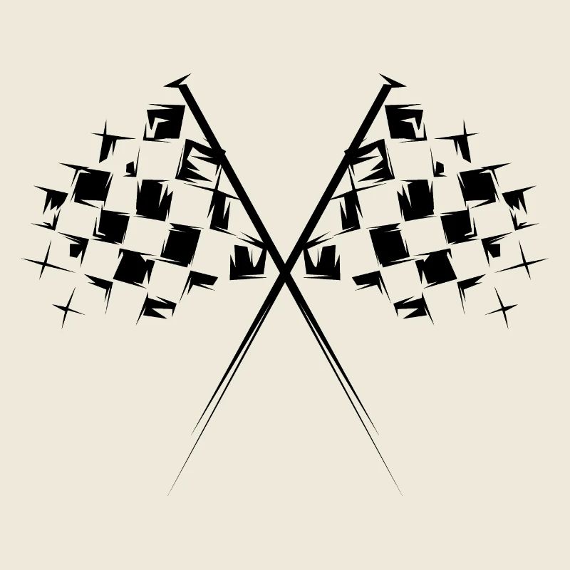 Icône du drapeau de course Illustration Icône du drapeau à damier