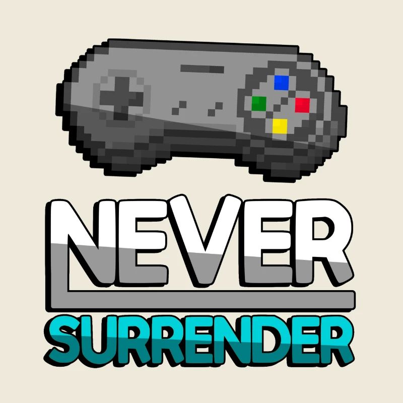 NEVER SURRENDER (Türkis)+ SNES Controller - Gaming