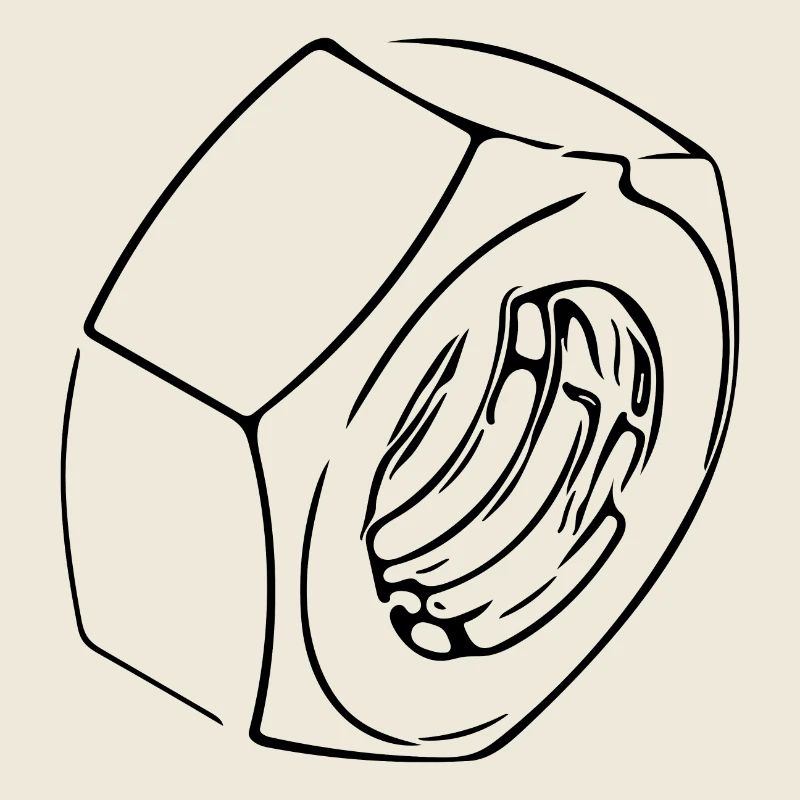 Screw nut with vintage thread