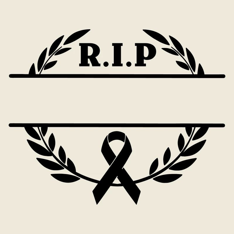 Lorbeerkranz R.I.P. Monogramm