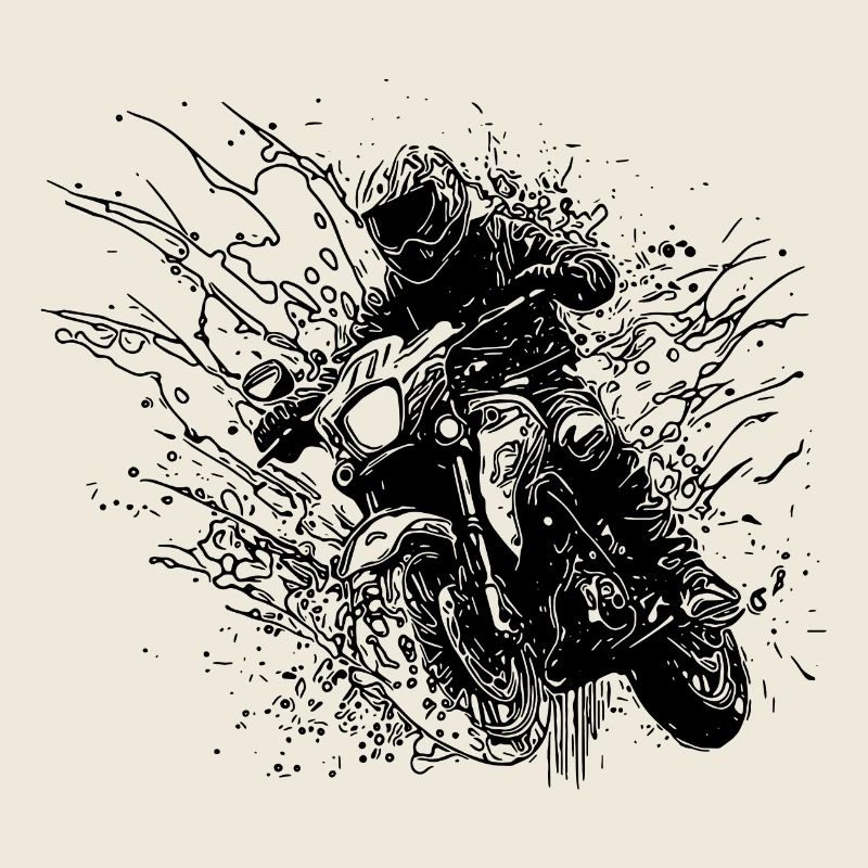 Offroad Rennsport Motorrad Splash Style