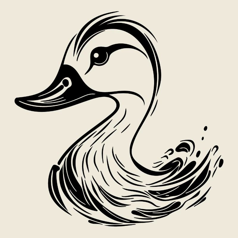 Mignon Style Tatouage Canard