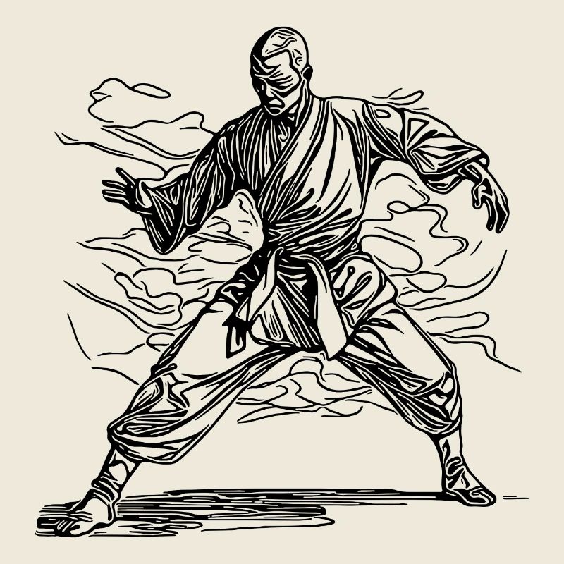 Karaté Master Dojo Style de tatouage