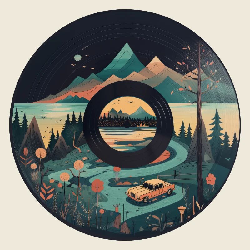 camping Wohnwagen in Berglandschaft mit