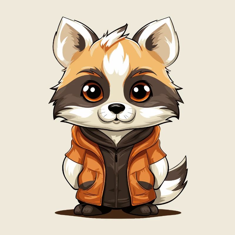 Waschbär - Kawaii Style