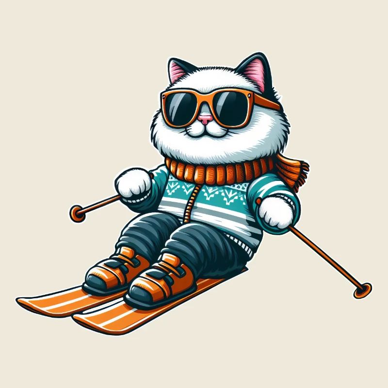 Ragdoll Cat Skiing - Winter Delights