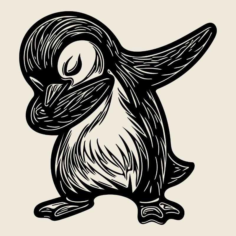 Mignon Pingouin mignon Petit pingouin dabbing