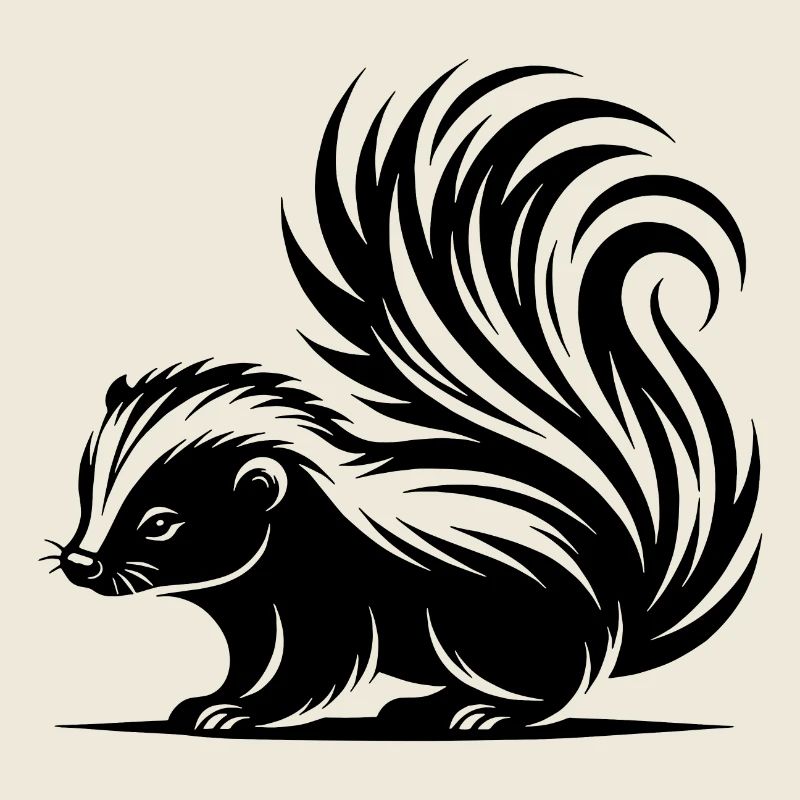 Mignon bébé mouffette câlin