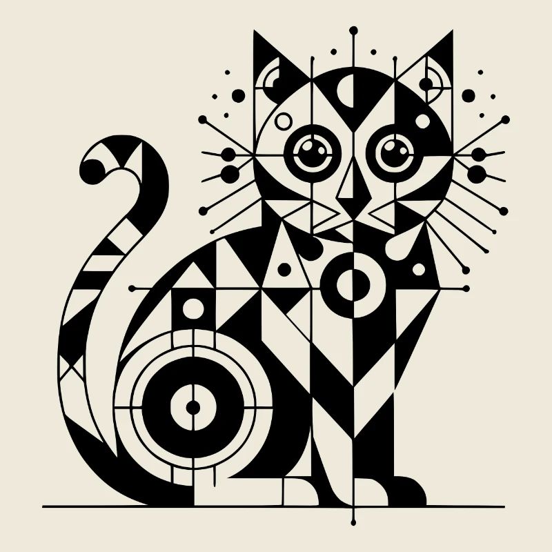 Conception de lignes géométriques de chat