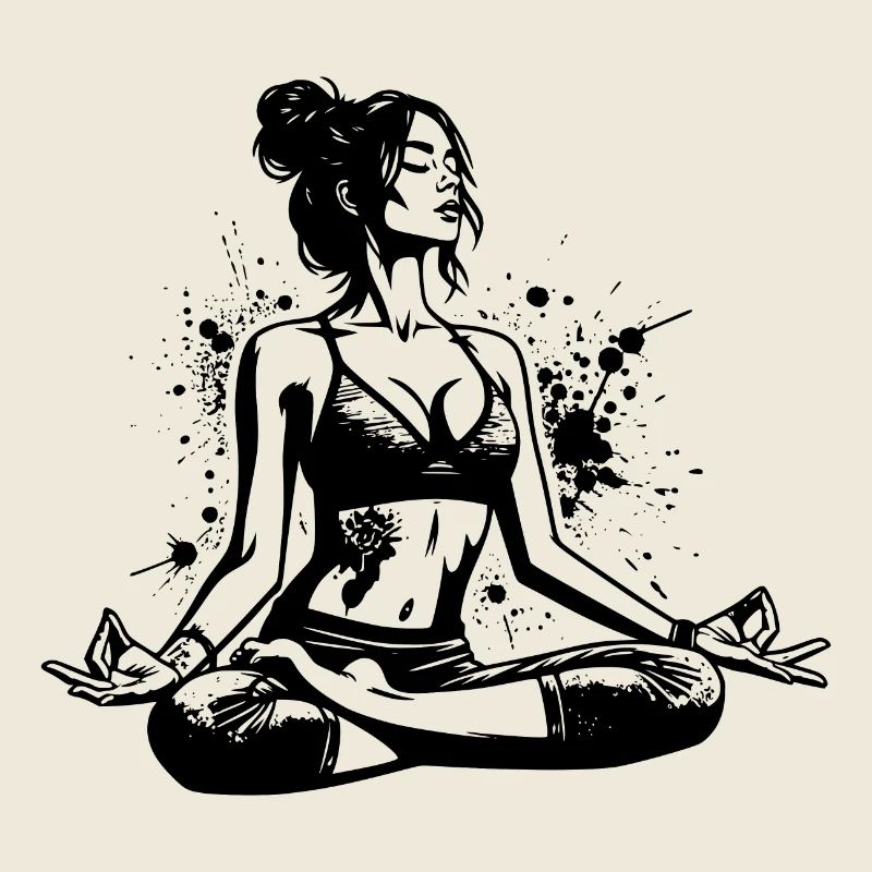 Yoga student doing relaxation exercise for the soul