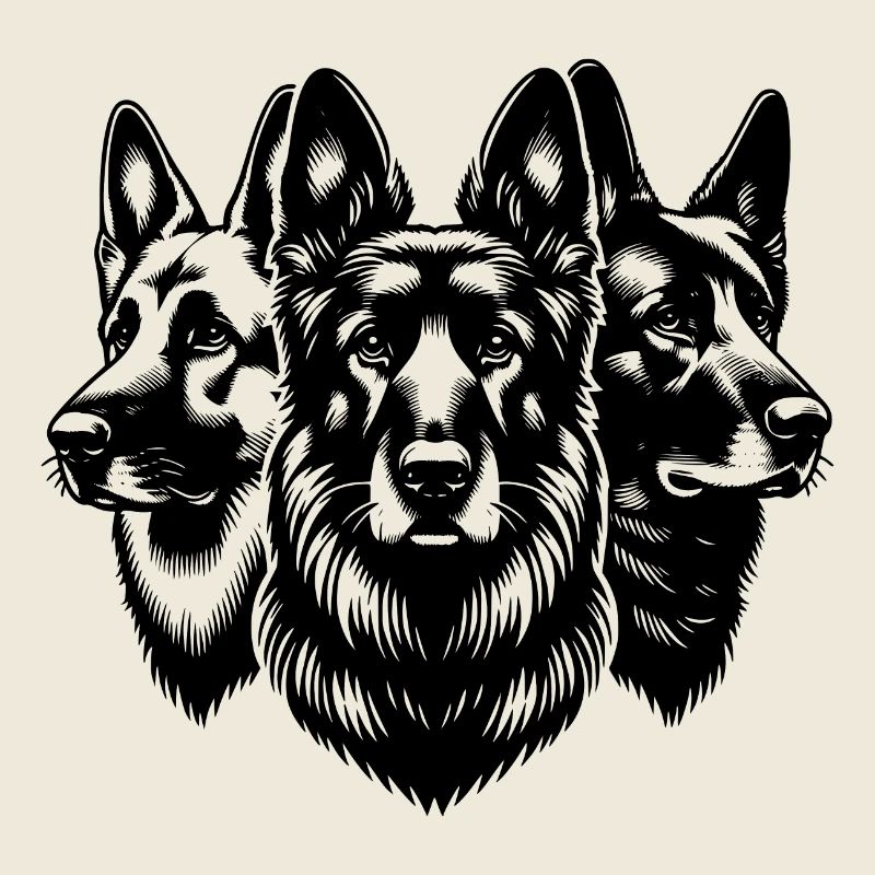 Elegante Hunde Schäferhunde Porträt