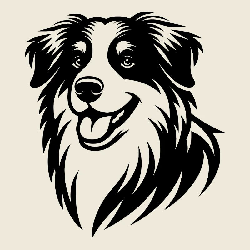 Knuffig Süsser Australian Shepherd Hunde Porträt