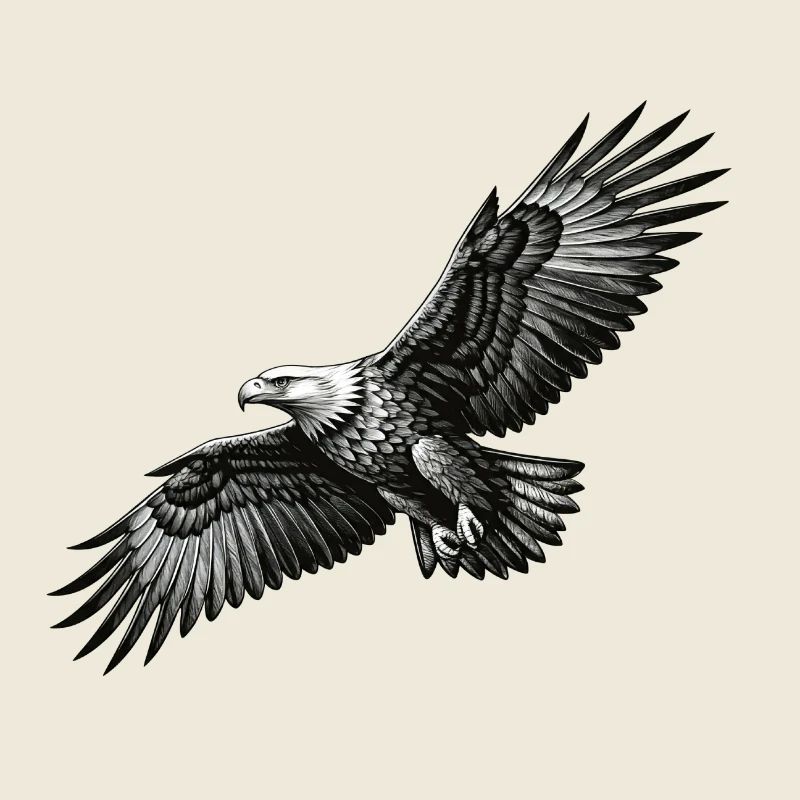 Le pygargue à queue blanche en vol - un symbole de liberté