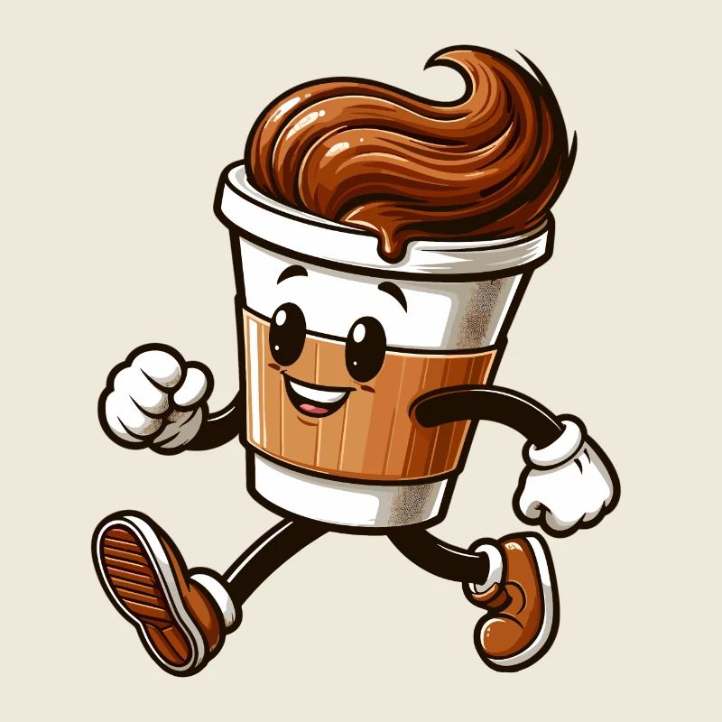 Kaffee Becher Kaffeebecher läuft Geschenk