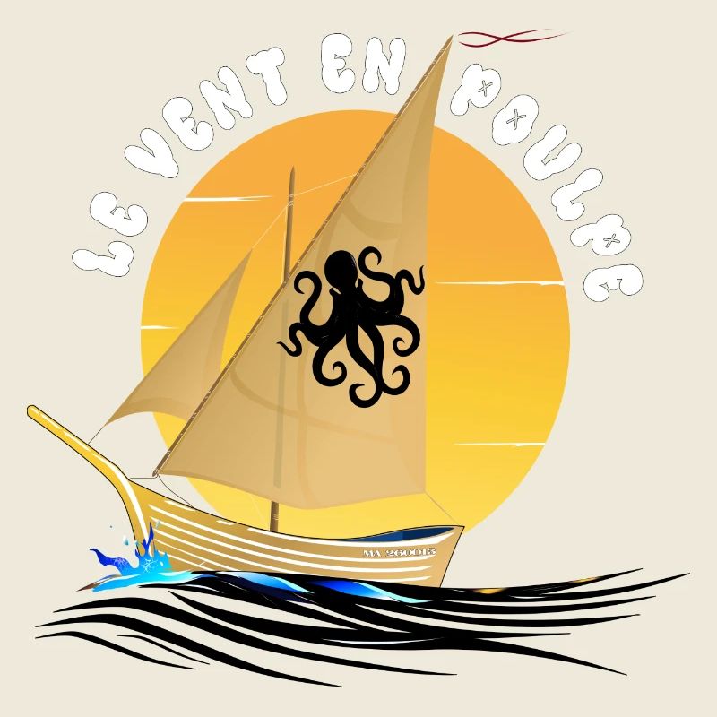Boot mit dem Wind in Oktopus made in Marseille
