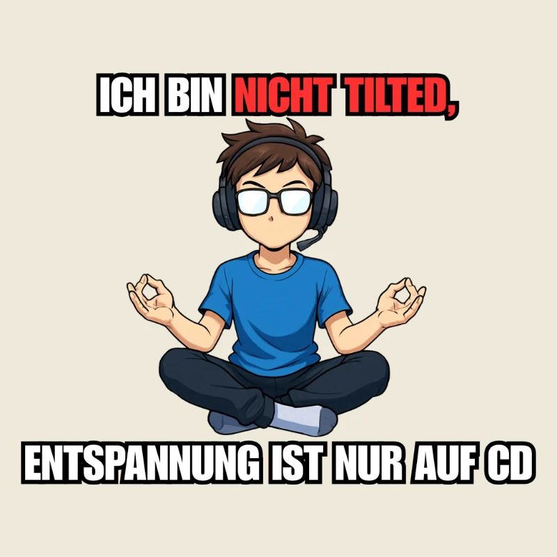 Nicht Tilted Gamer Spruch Design
