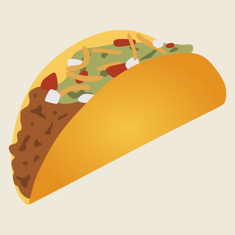 Vibrant Taco Pattern Print