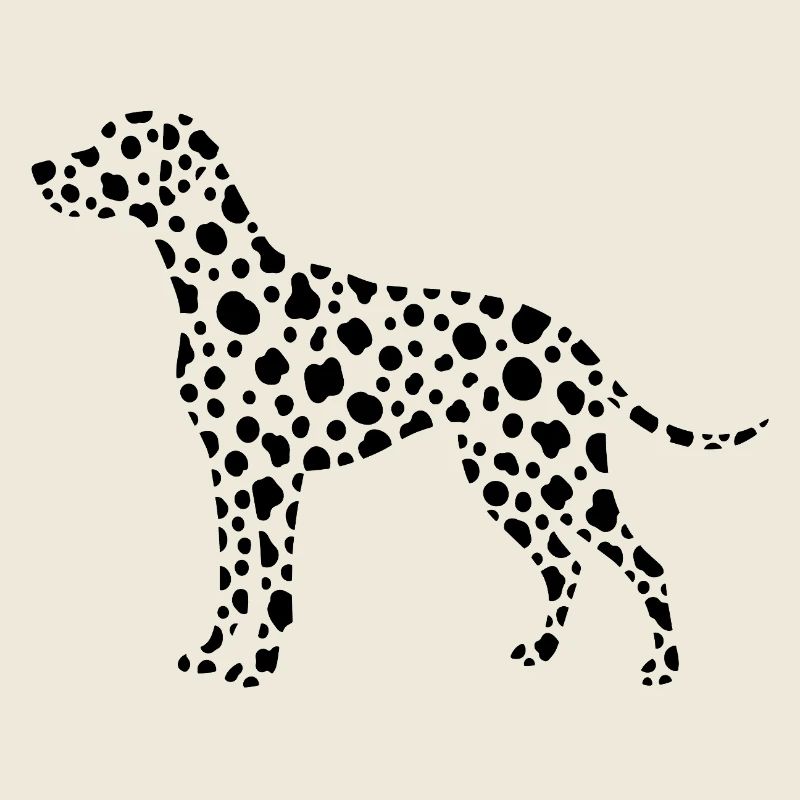 Dalmatian Silhouette Dots Design