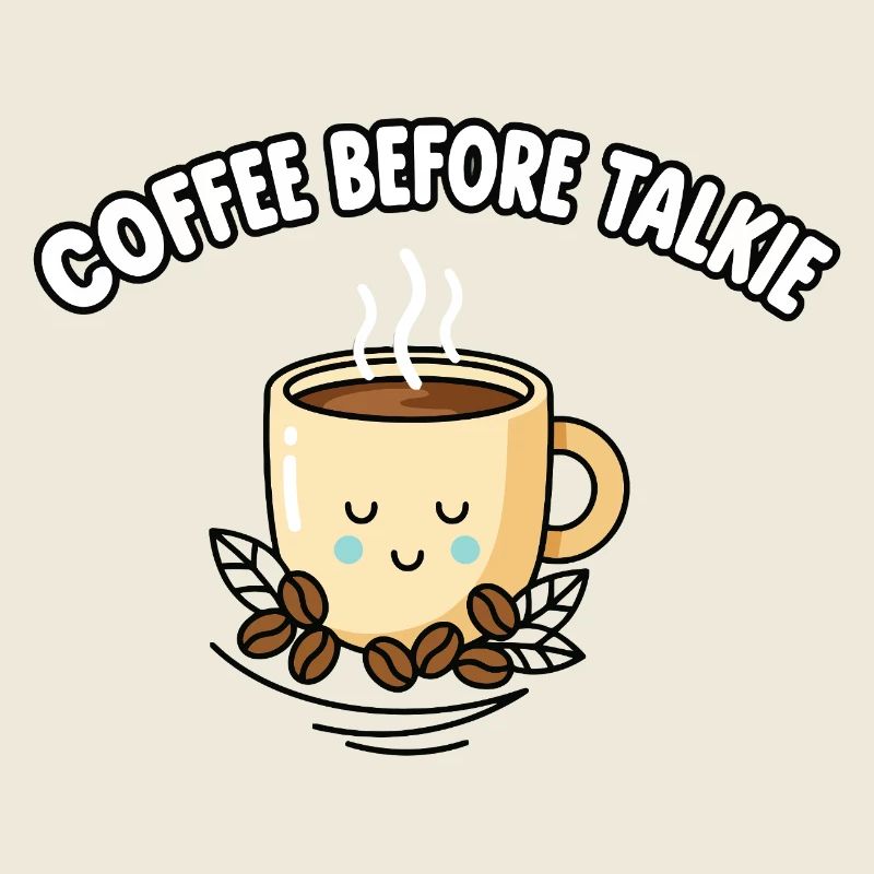 Coffee Before Talkie Cute Kawaii Coffee Mug