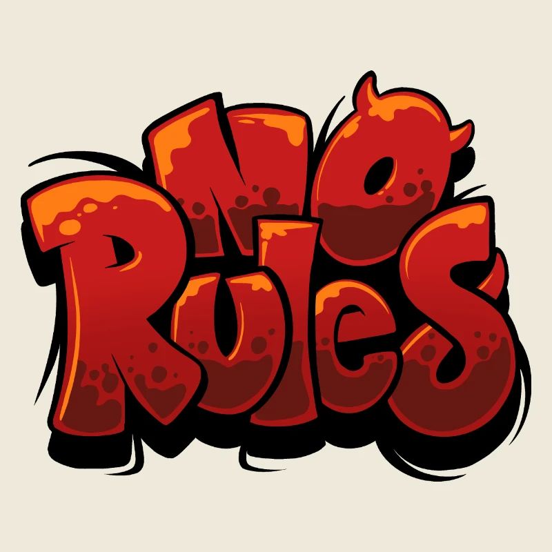 No rules Graffiti Rouge Urbain