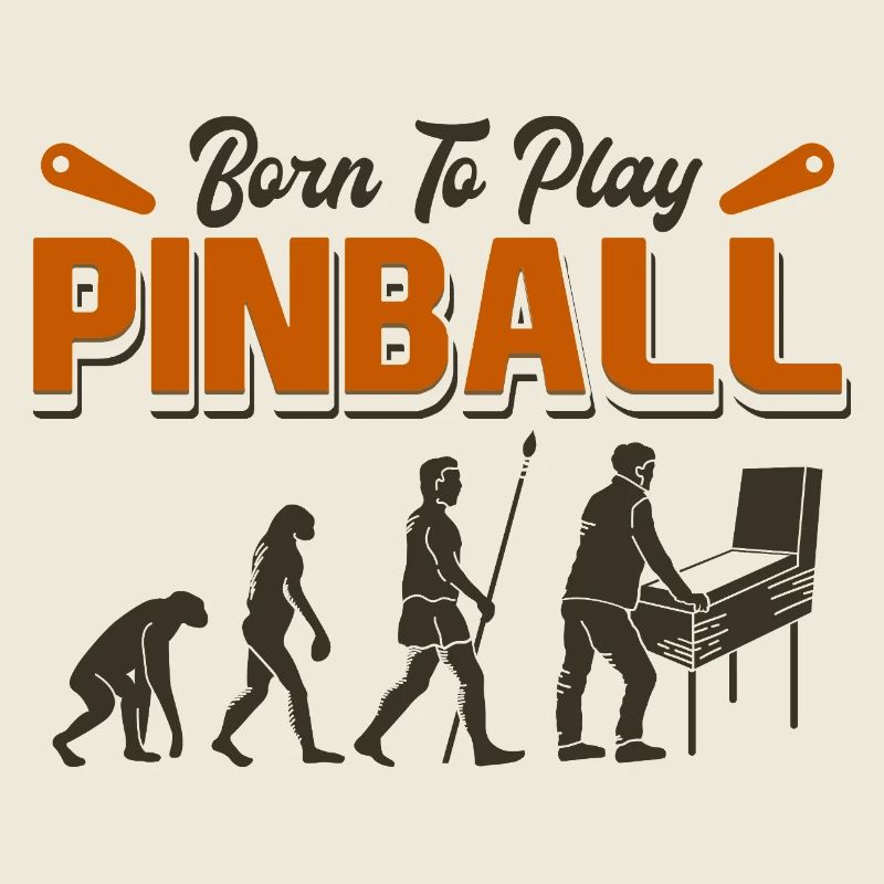 Évolution du flipper - Design drôle de joueur d’arcade