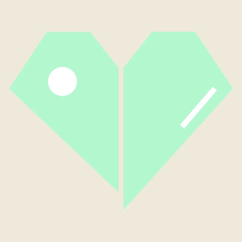 Mint Herz Split Minimalist