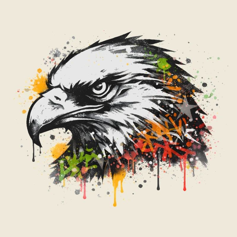 Art urbain graffiti Eagle