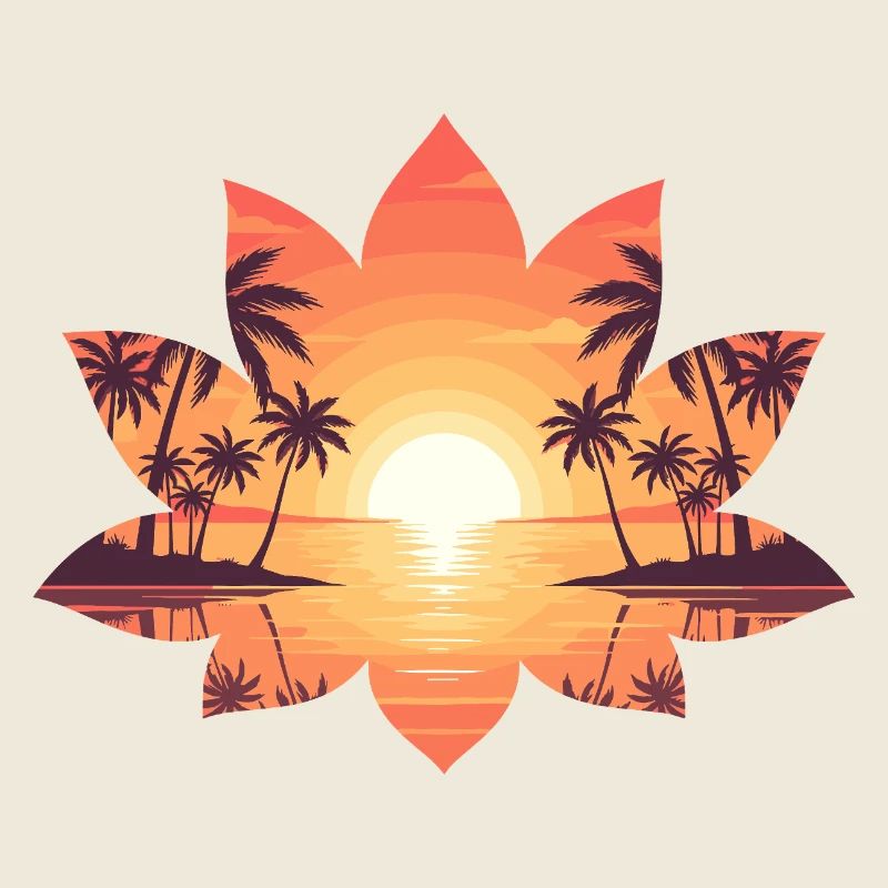 L’Île du Coucher du Soleil dans Lotus Frame