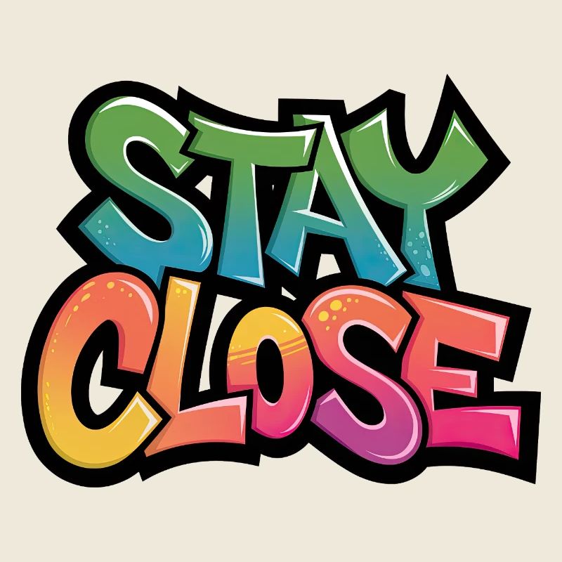 Restez près Typographie du graffiti