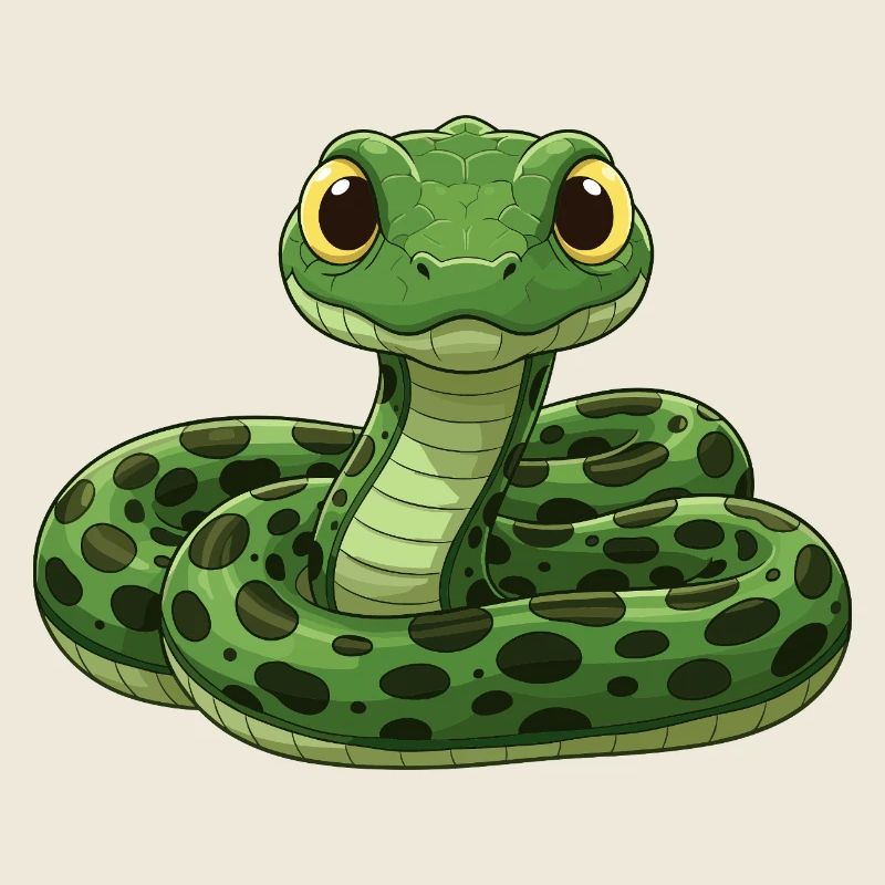 Cute Cartoon Snake