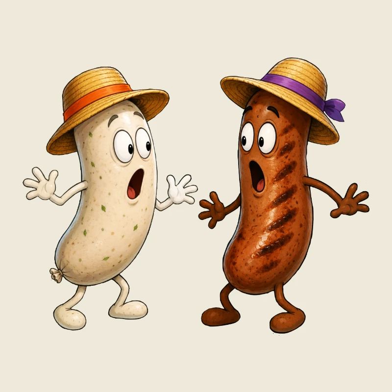 Bratwurst und Weißwurst