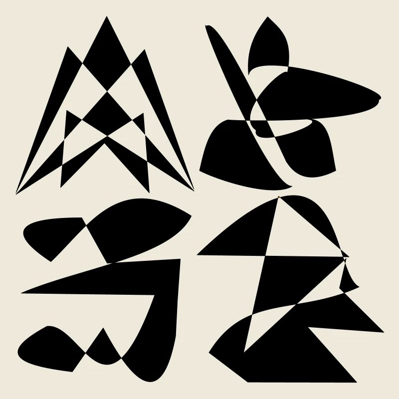 Motive quatre chiffres en noir et blanc