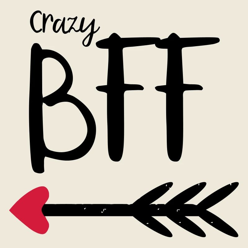 BFF Crazy Pfeil rotes Herz Partnerlook Partner T.1