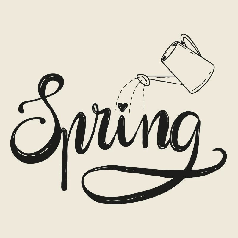 Spring, early spring, garden, watering, bed, love
