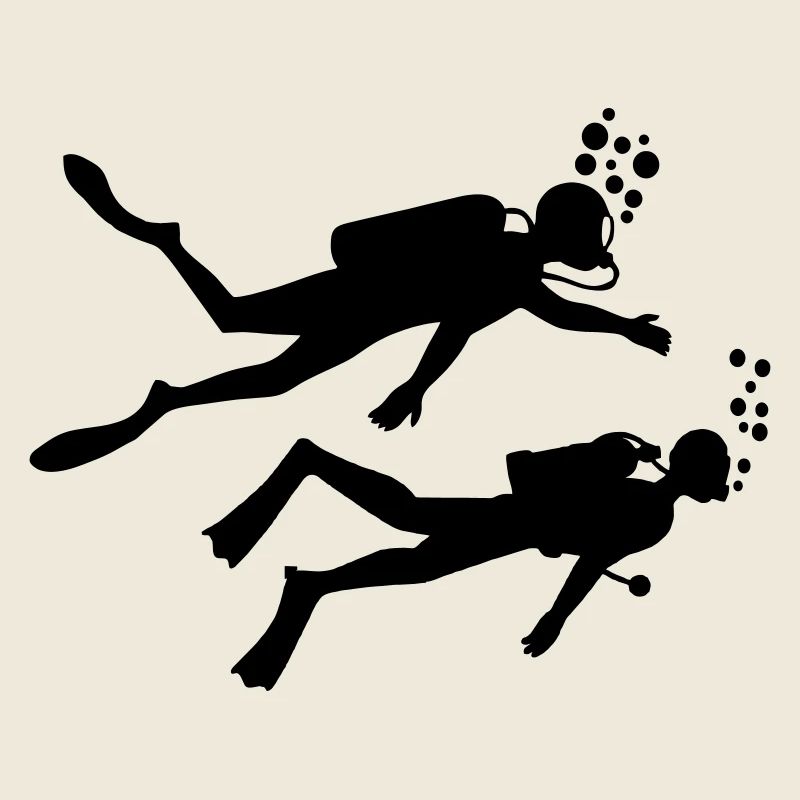 Two underwater divers
