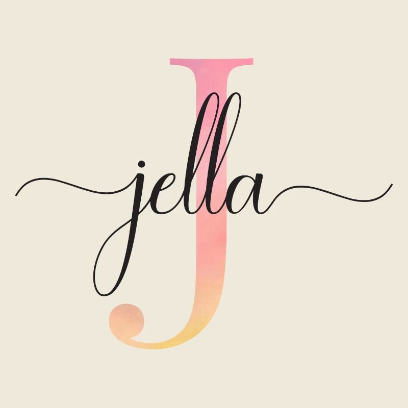 J | Monogramm | Name | Jella |Watercolor