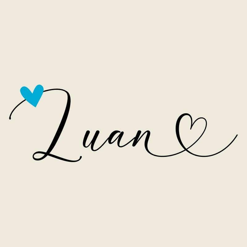 Luan Nom Prénom Calligraphie Coeur