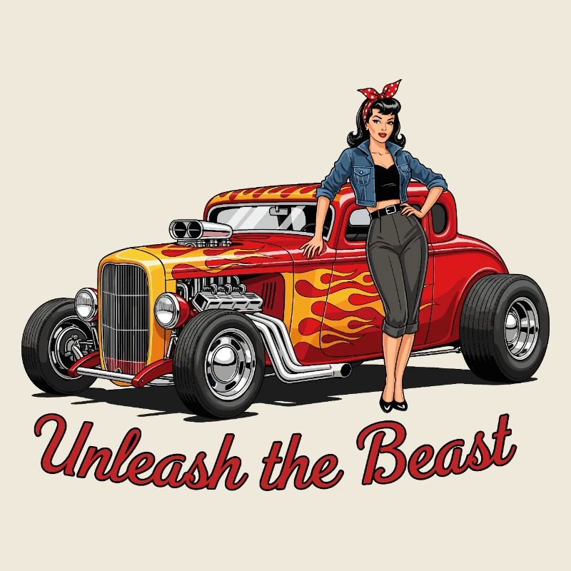 Rusty Hot Rod with Female Accompaniment