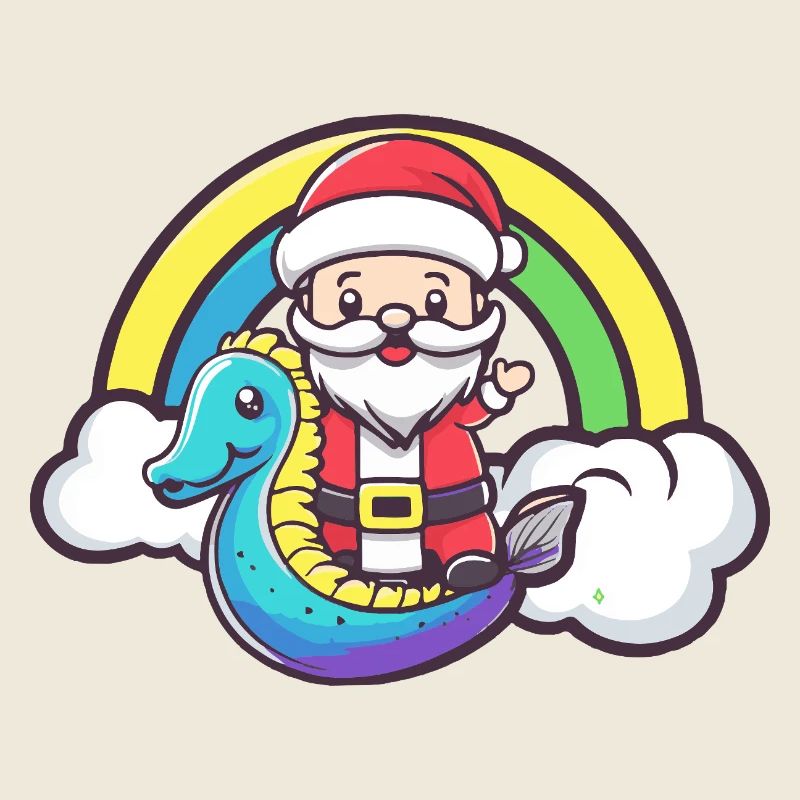 Hippocampe Père Noël Noël