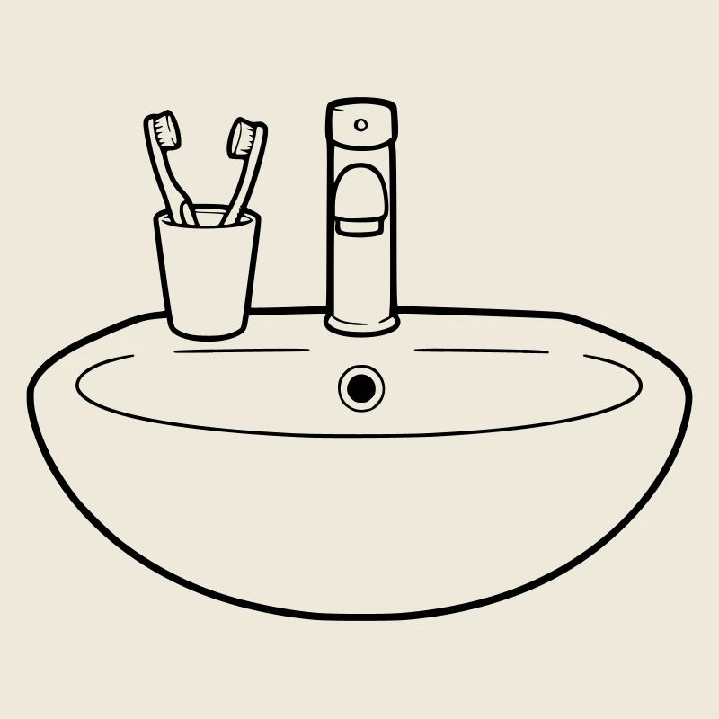 Sink Bathroom Plumbing Vector