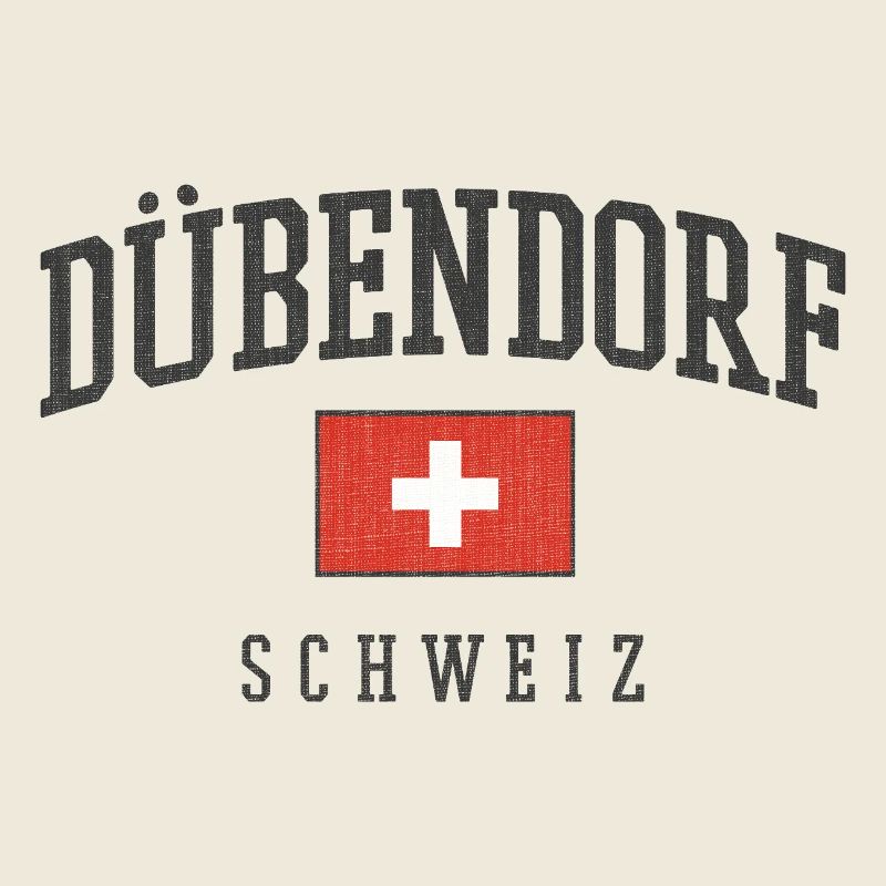 Logo de Dübendorf, Suisse, avec drapeau