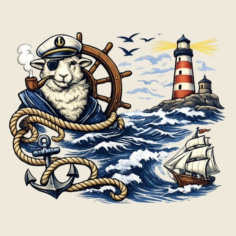 Seefahrer-Schaf im Sturm