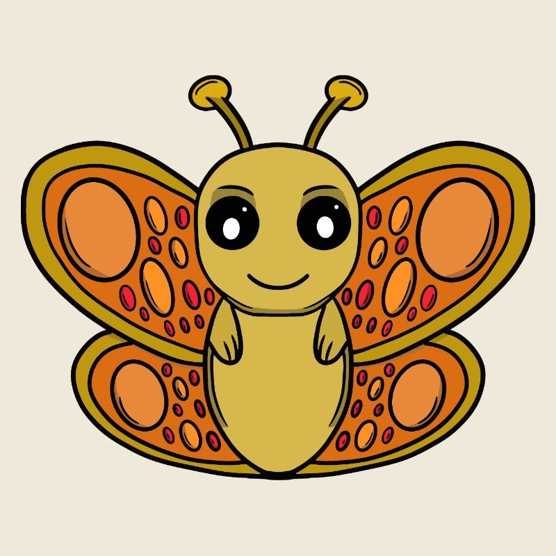 Papillon Chibi Ensoleillé