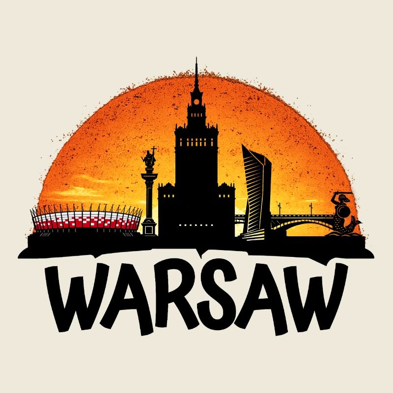 Coucher de soleil sur Varsovie