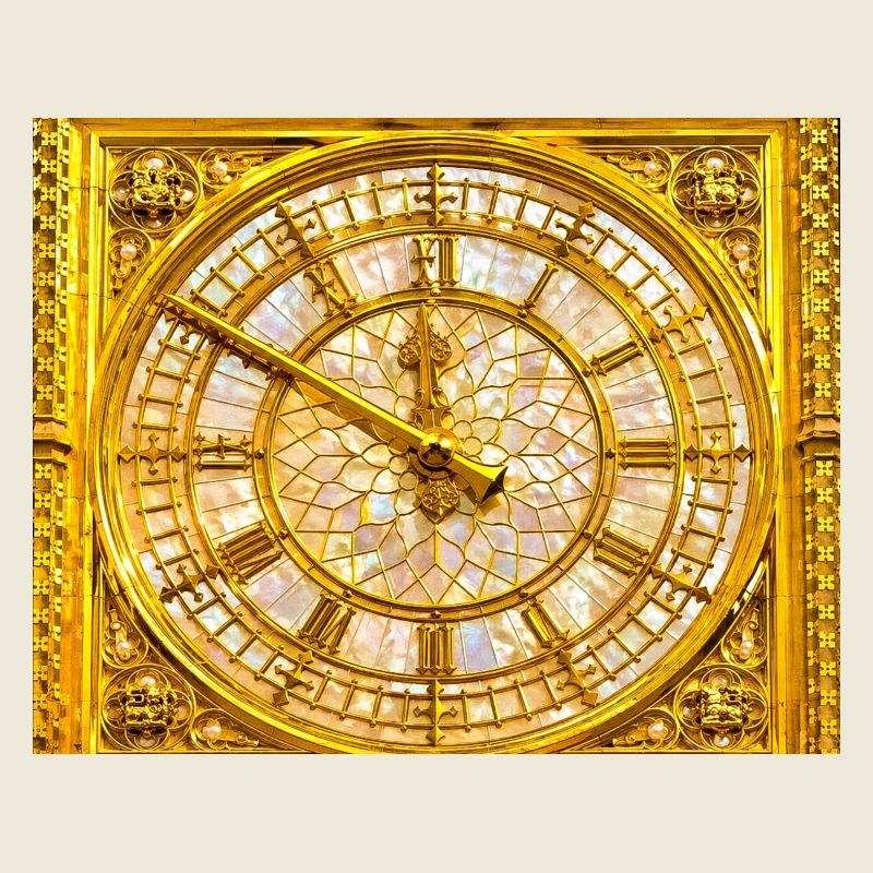 Golden Baroque clock