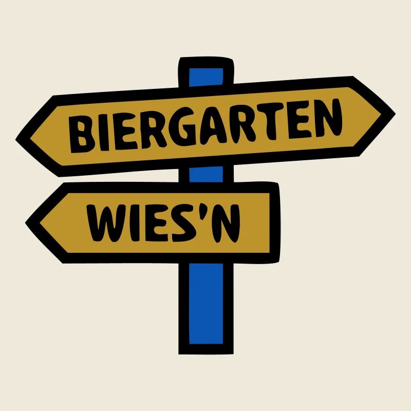 Wegweiser Biergarten Volksfest München Schild