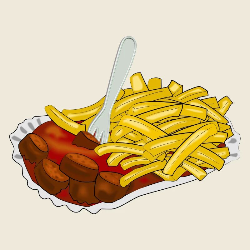 Currywurst mit Pommes