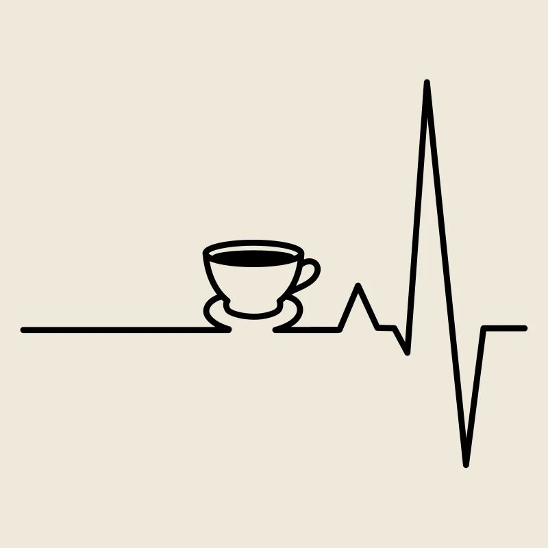EKG coffee heartbeat