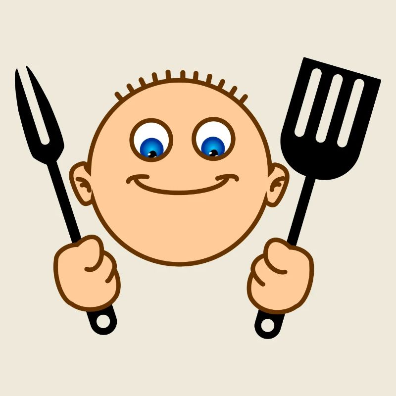 Cheerful help in the kitchen or BBQ