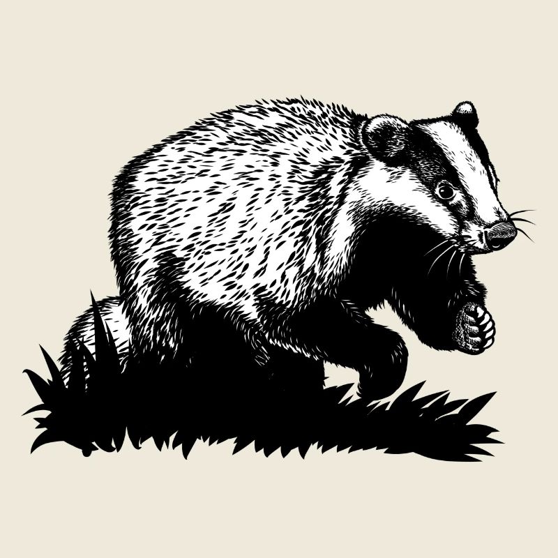 Badger at a gallop